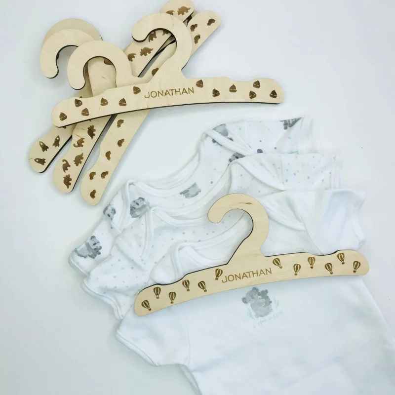 INS kids room decor shooting props creative bow angel wings toddler clothing organize display wooden hanger for baby clothes