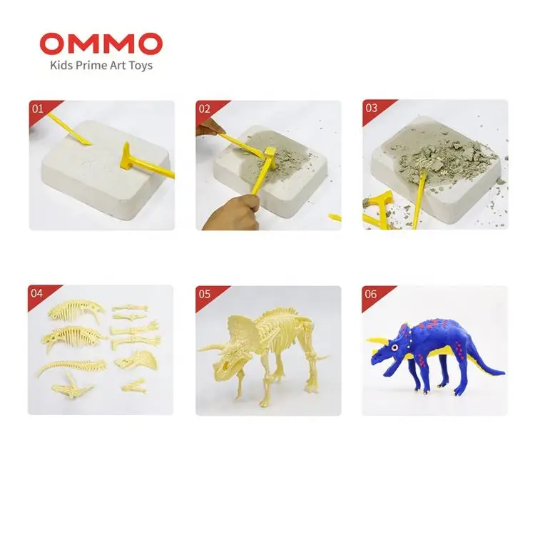 2022Manufacturers recommend archaeological toy dinosaur fossil dig it out dinosaur skeleton bone excavation kit