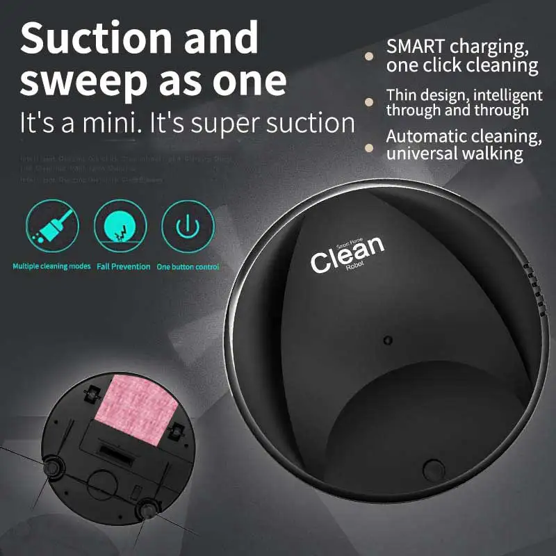3 in 1 Smart Home USB Rechargeable Low Price Robot Cleaner