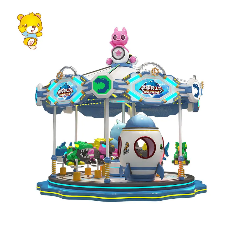 Amusement Equipment Shopping Mall 12 Passengers Mecha Carousel for children Amusement Park Carousel