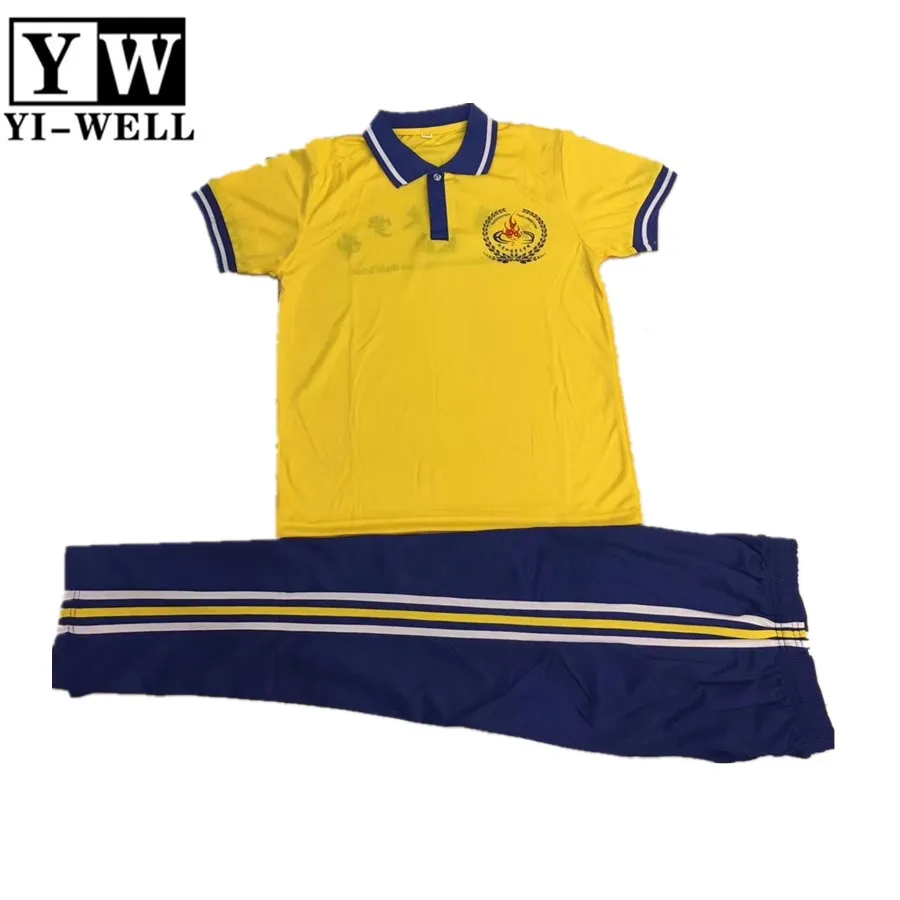 100% Polyester Summer PE Sportswear Summer School Sports Training Uniforms