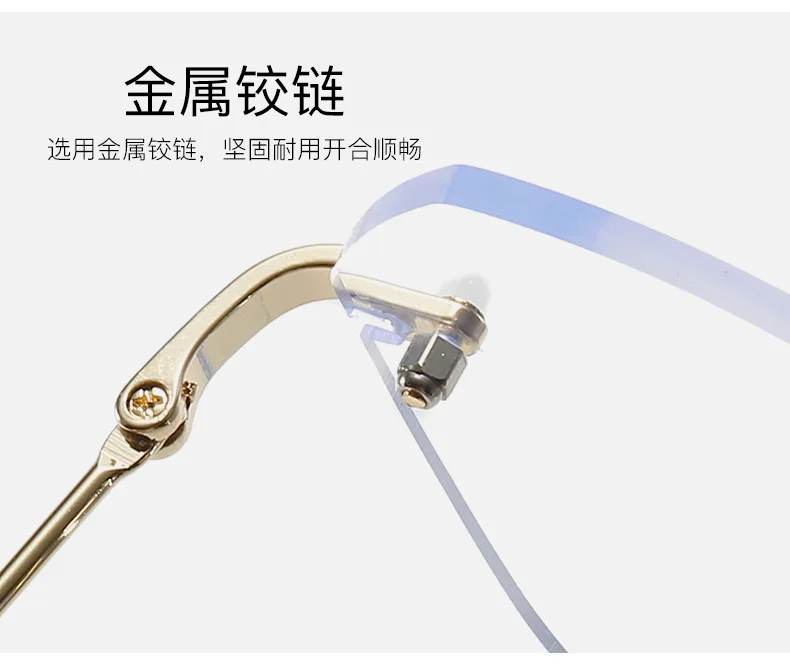 Polygon rimless myopia glasses 2023 Retro Nearsighted Distance Glasses Metal Men Women Myopia Glasses