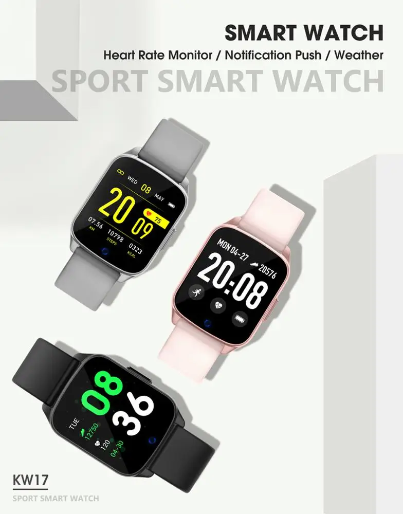 GFORDT Waterproof Sports Life Smartwatch KW17/Pro Smart Watch for Apple