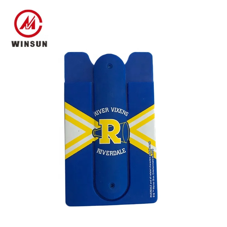 
Promotion Gift Custom Cheap Plain Mixed Color Soft Sublimation Silicone Cell Phone Card Holder Wallet 