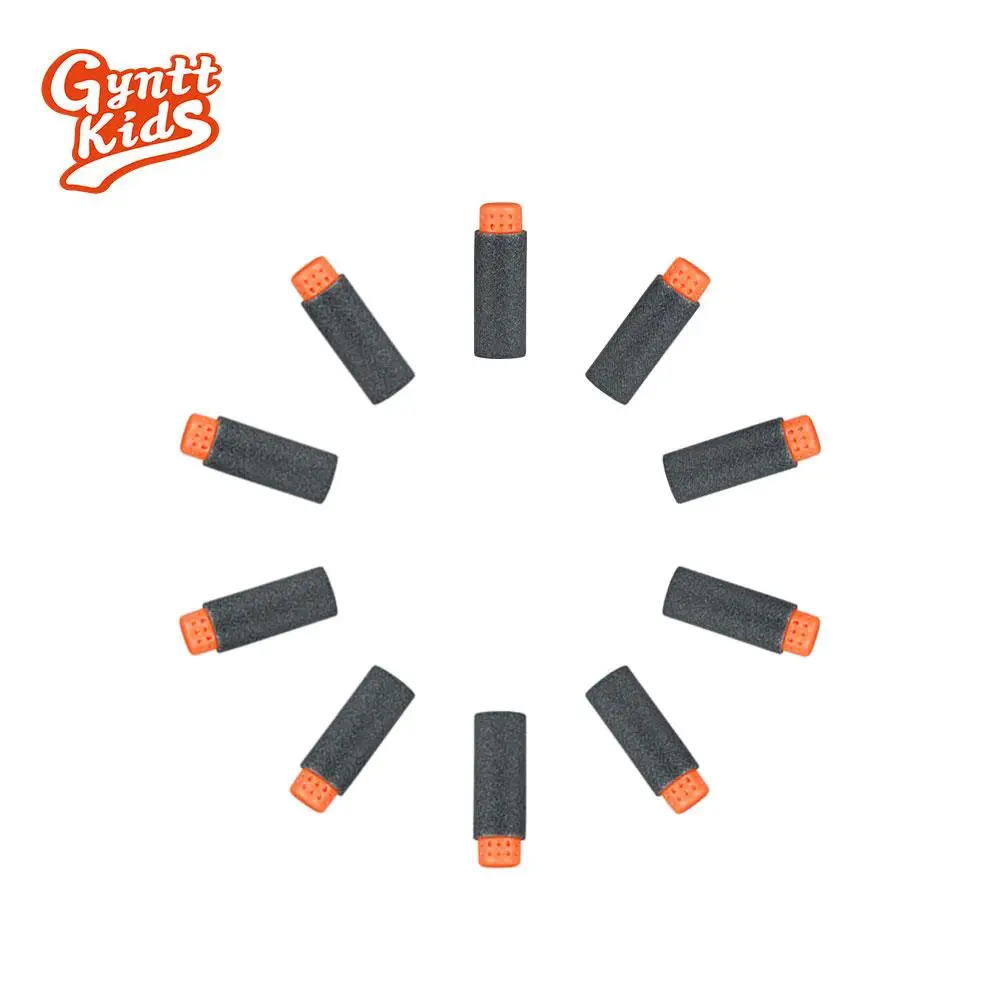 Worker 10 Pcs Eva Soft bullet Universal Standard Round Head Hollow Soft Foam Darts for Nerf Toy Gun(Color Customized)