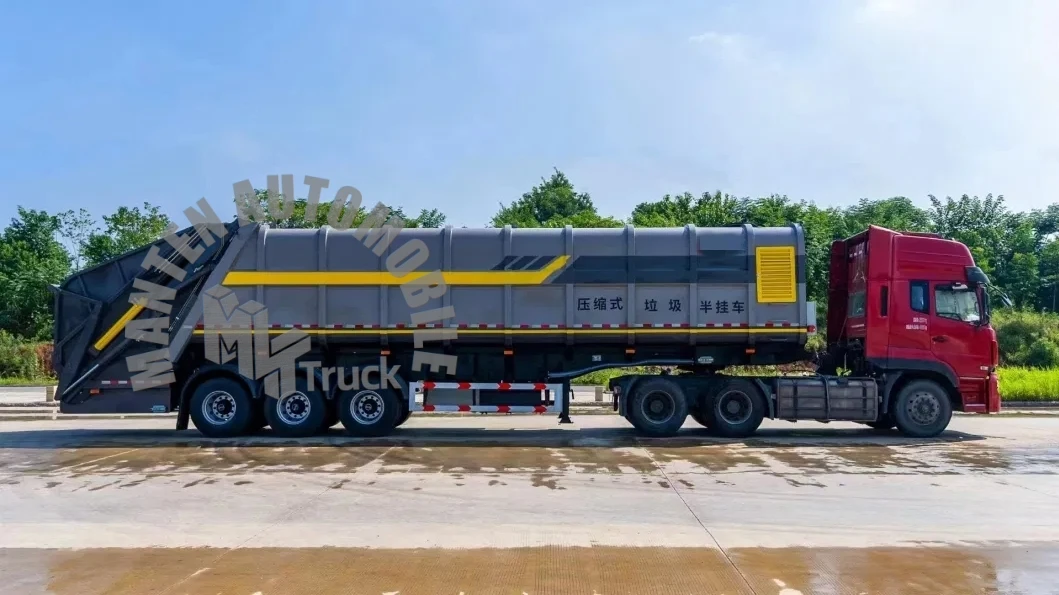 Customized Fuwa/ BPW 2axles 3axles Compactor Garbage Semi Trailer 40cbm 45cbm 50cbm for Waste Automatic Compaction