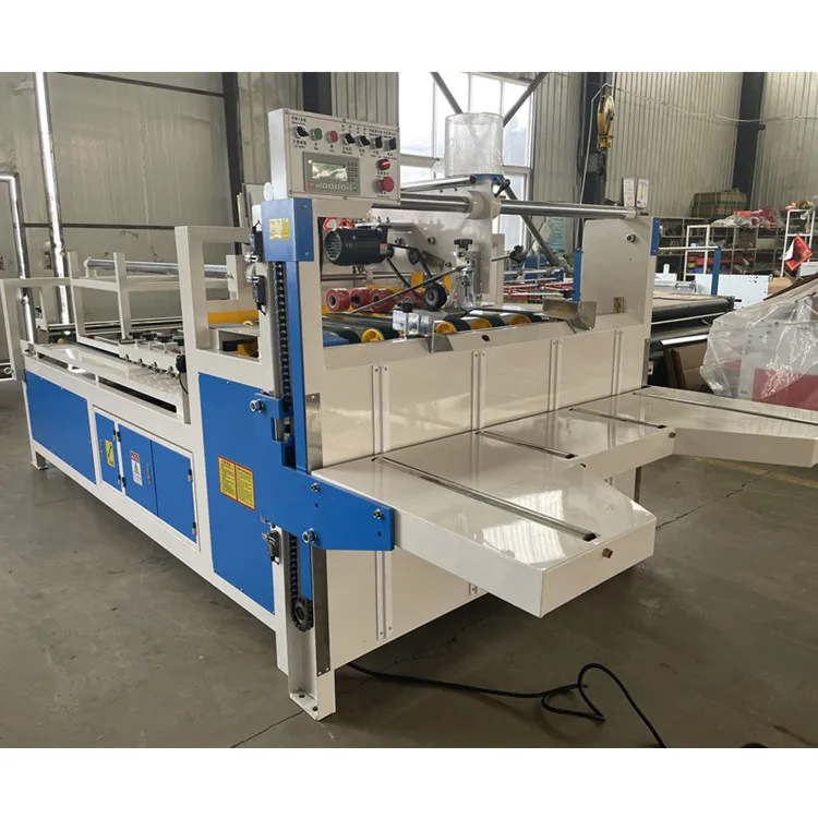 Semi Automatic Folder Gluer Machine Machine To Make Cardboard Boxes