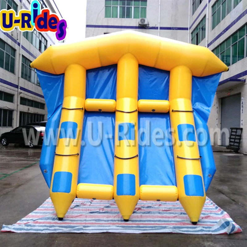 PVC airtight sea water sport games inflatable towable flying water tube towable boat inflatable flyfish  for water games