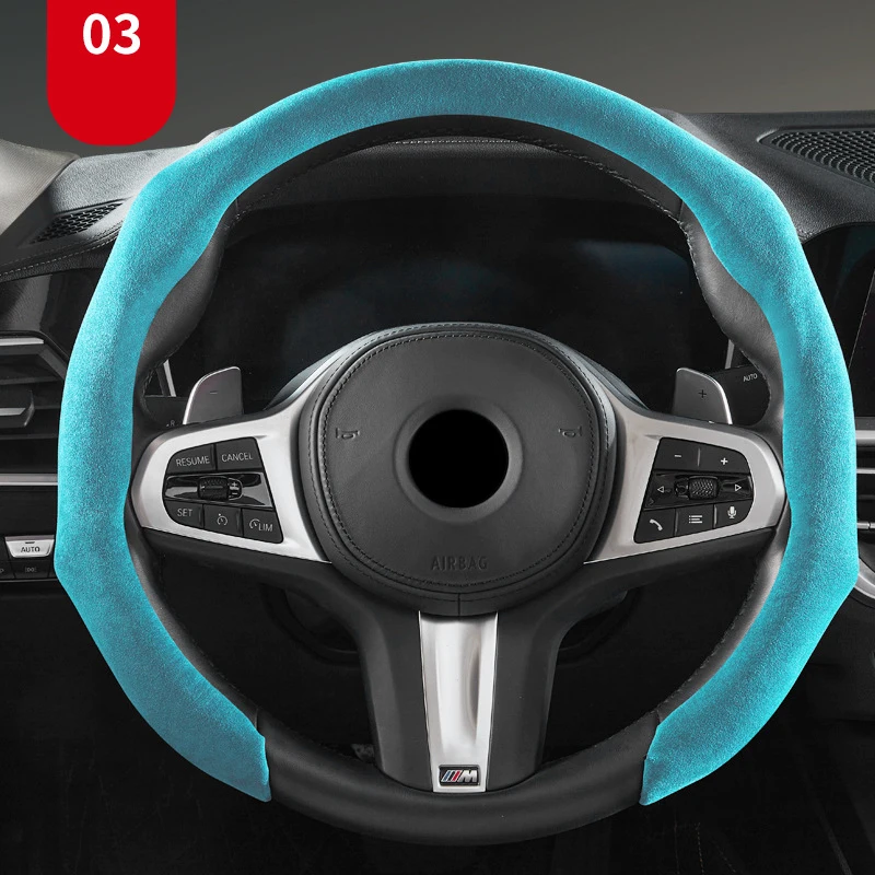 For BMW Car Steering Wheel Cover Automotive Interior Accessories Handle Cover General Sports Leather steering Wheel Cover