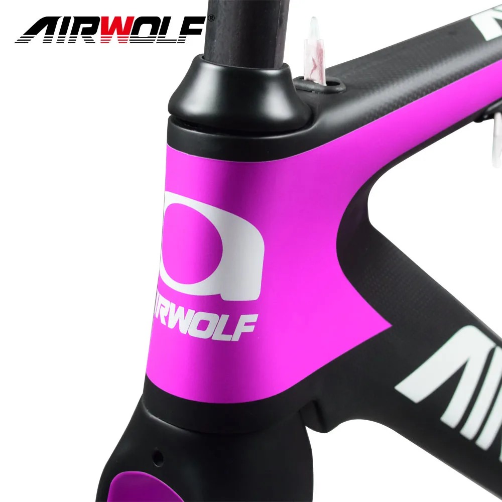 OEM ODM Super Light Internal Routing Bicycle Frameset Airwolf Bicycle Frame T800 Toray Fiber Carbon Road Bike Frame Aero