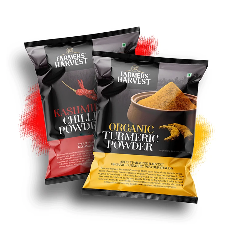 Custom Print 5g Food Grade Biodegradable Pillow Shape Pouch Back Seal Aluminum Foil Plastic Package Dry Spices Packaging Bags