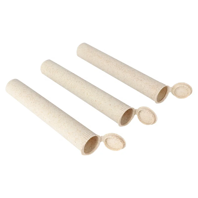 UKETA wholesale custom 116 mm biodegradable pp plastic containers jar biodegradable squeeze pop top tube for pr-roll