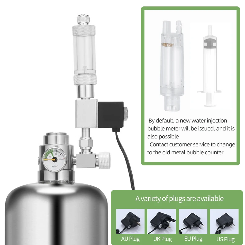 WYIN 0.3 Mpa Stainless steel Water grass tank CO2 generators 1L 2L 5L aquarium CO2 cylinder for Plant Tank CO2 supply