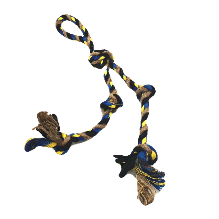 Pet toy dog Five Knots hemp rope cotton rope toy from china manufacturer price rope toy