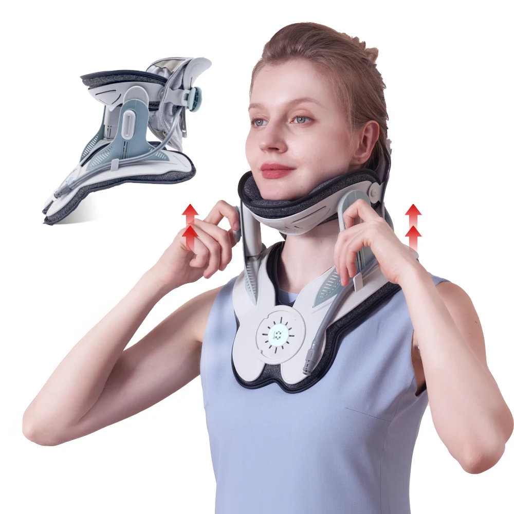 Unique Health Care Product CE TGA US Certified Custom Hard Cervical Neck Decompression Brace Collar Cervical Collar  with Airbag