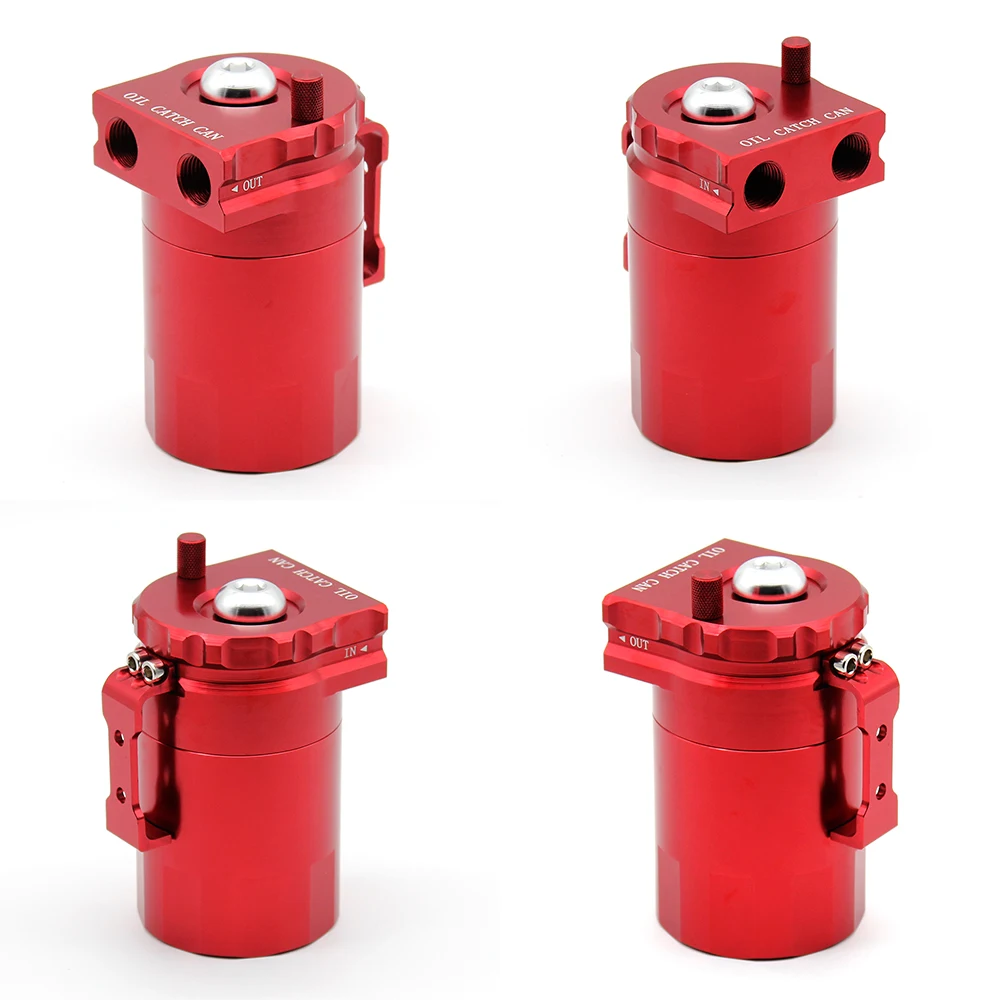 Car Engine Racing Oil Catch Tank Can Aluminum Oil Separator for Ford F150 5.0 6.2 3.5 EB 2.7EB JLT Breather Catch Tank Can