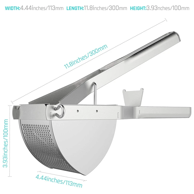 Heavy Duty Stainless Steel Potato Ricer Manual Masher For Potatoes, Fruits, Vegetables