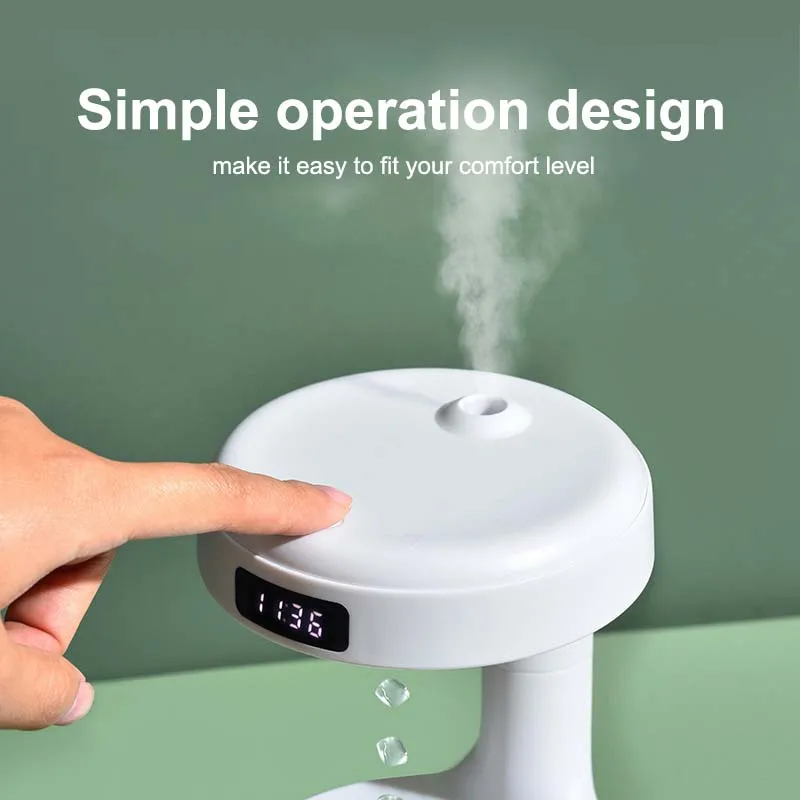 New Hot Sale Humidifiers Cool Mist Maker Portable Air Anti-Gravity Water Drop Humidifier Ultrasonic Anti Gravity Humidifier