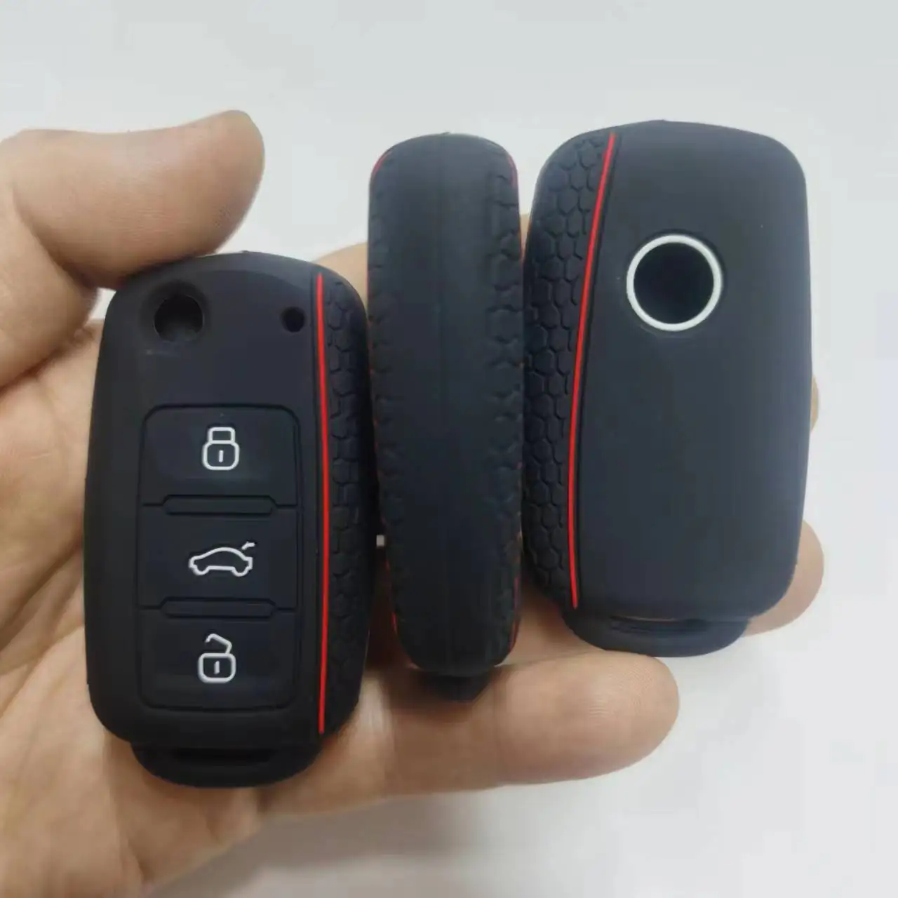 Protective Silicone Remote Car Key Case Cover be suitable for Volkswagen VW POLO Tiguan Passat B5 B6 B7 Golf EOS Scirocco Jetta