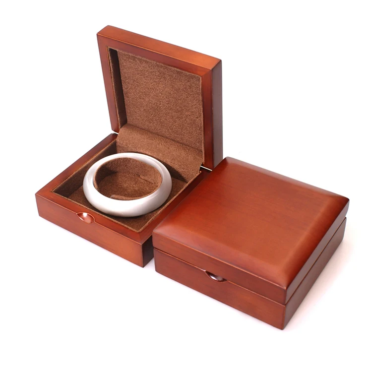 Natural Wood Box with Sliding Lid and Rope Handle for Bordeaux Jewelry Earrings Packaging Gift Box eco-friendly Materials