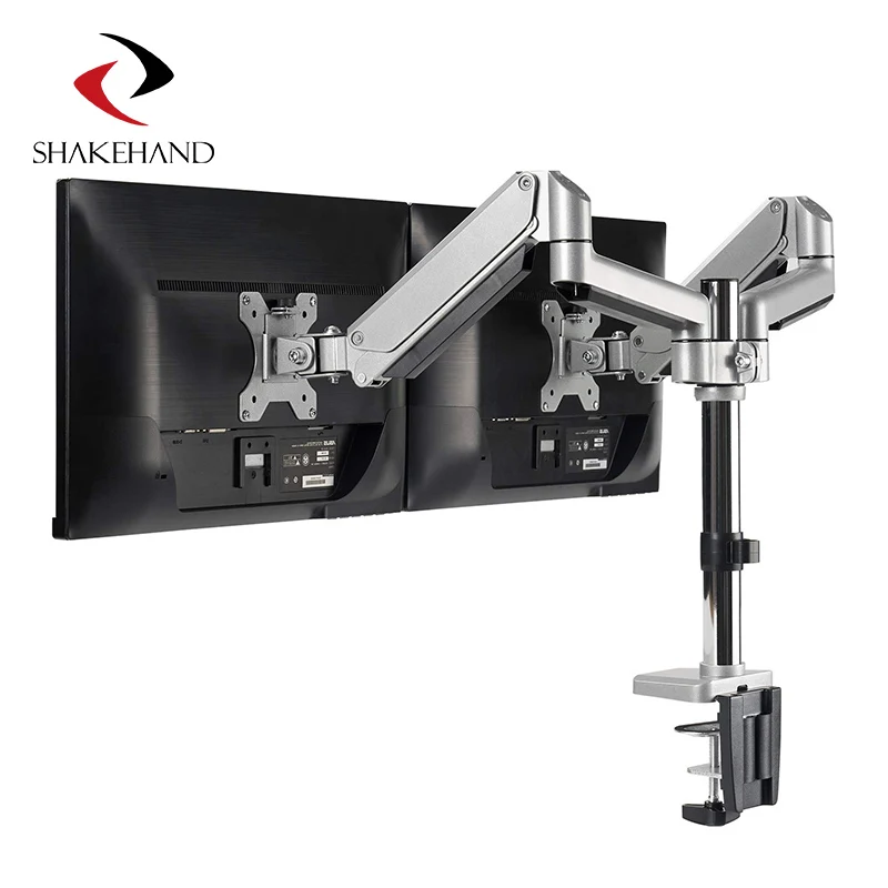 aluminum monitor arm for dual computer monitor