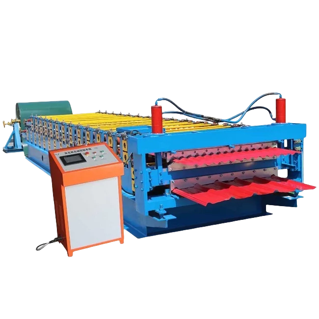 Double Layer Roll Forming Machine Double Layer Roof Panel Roll Forming Machine Corrugated Double Layers Sheet Machine