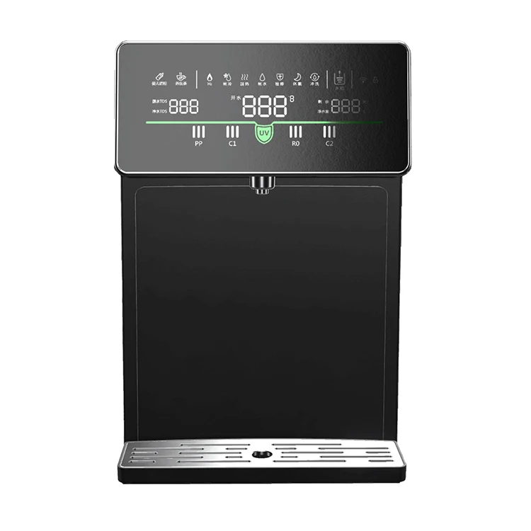 Electric Counter Top RO Reverse Osmosis Water Filter Dispenser Directly Connect Hot & Cold Water for Household & Hotel Use