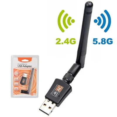  Двухчастотная USB беспроводная сетевая карта AC600m антенна wifi приемник RTL8811 мини