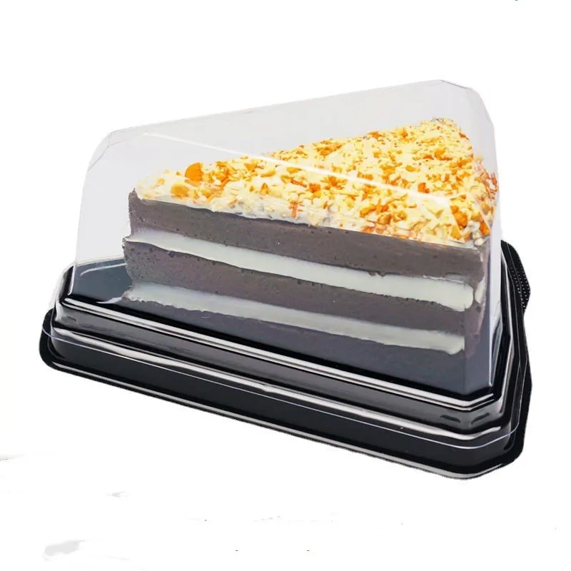 Slice Box   Container   Packaging Cake  Plastic Single Loaf Boxes Triangle Opp Transparent Clear Containers One Slices Cake