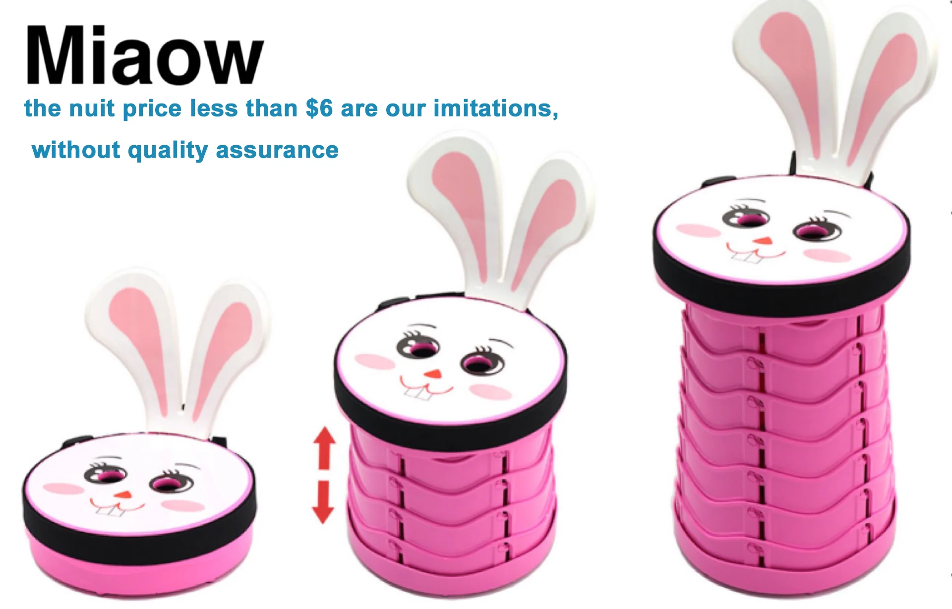 new adjustable height stool  plastic telescopic round folding stools cartoon kids  stackable wholesale