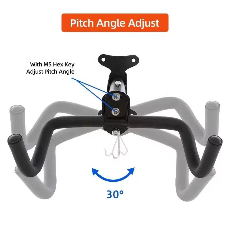 Wall Beam MTB Road Hanging Rack Kids Bike Scooter Hanger Optional Adjustable Mount Bondage Belt Foldable Bike Hook