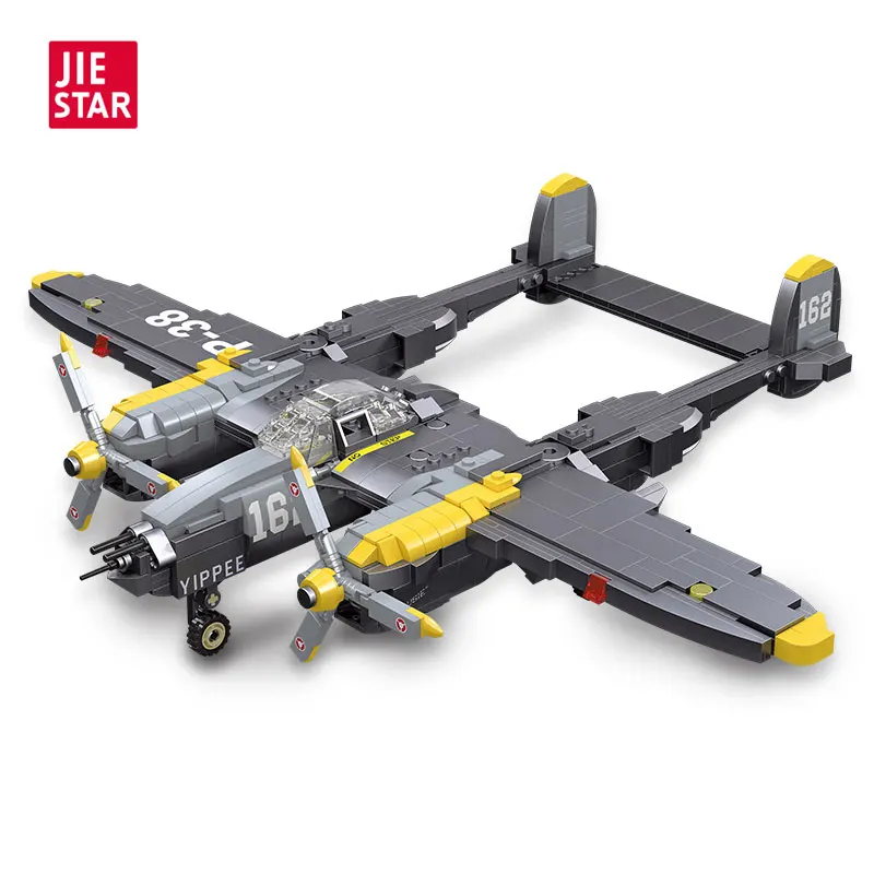JIESTAR TOYS 937 pcs boys WW2 army military plane airplane aircraft building blocks brick toy children diy plastic airplane toy