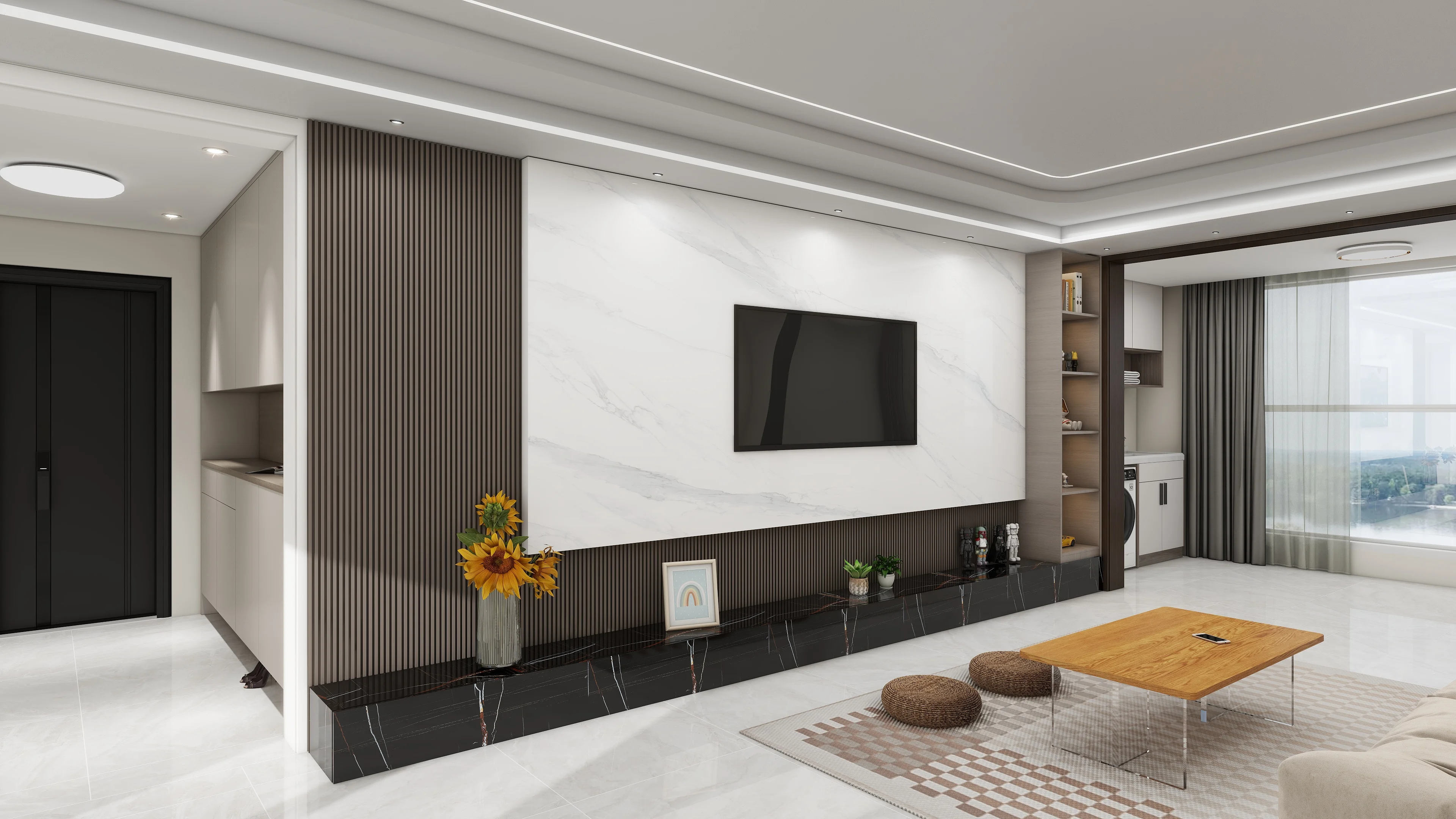 Home House Bedroom Decoration Interior Decorative Sticker 3D Wallpapers Design Wood Board Self Adhesive WPC Wall Panel