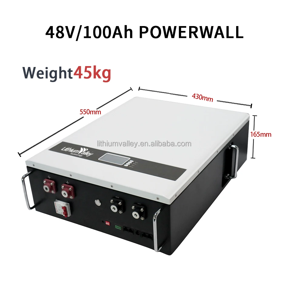 5KWH LiFEPO4 Battery pack 5000wh off grid power wall 48v 100ah battery solar system with backup lithium iron phosphate battery