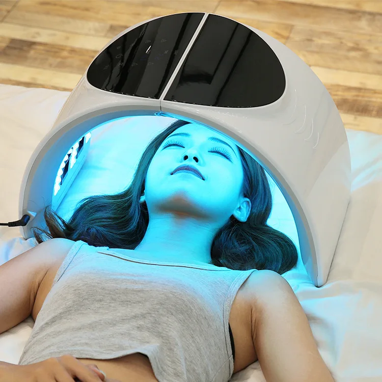 Cross border folding seven color light LED heating spectrum beauty instrument Red blue face rejuvenation instrument beauty salon