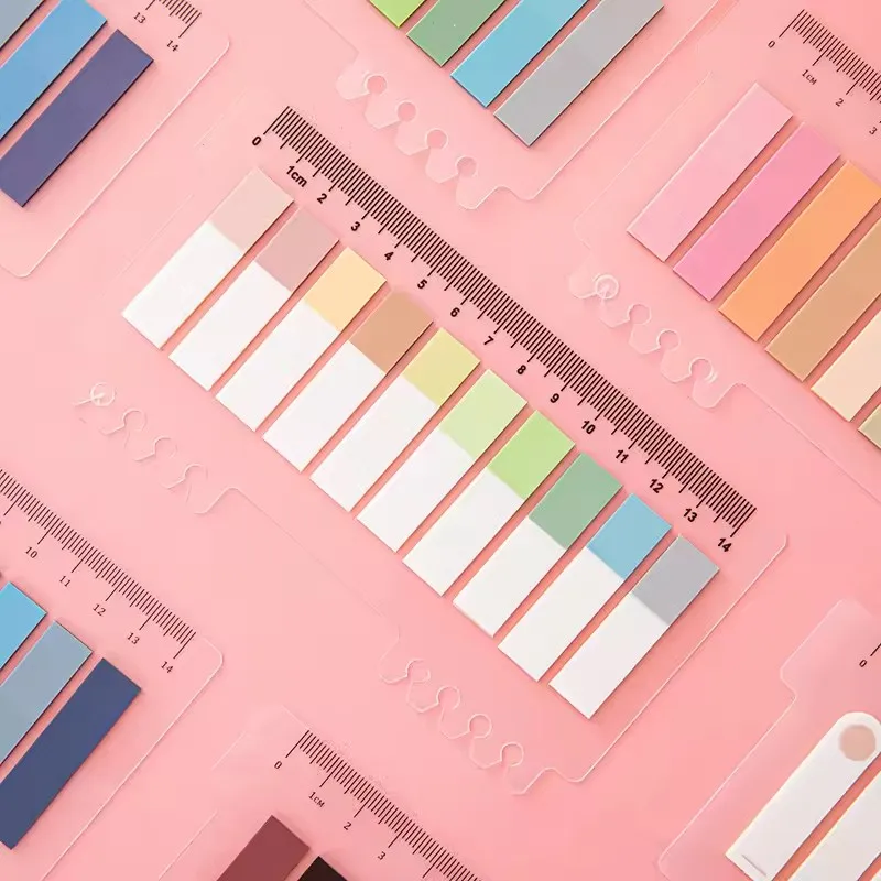 Low MOQ Transparent PET Memo Pads Waterproof Stickers Tag Divider Flag Notes Self Adhesive Note Pad 200 Pcs Index Card