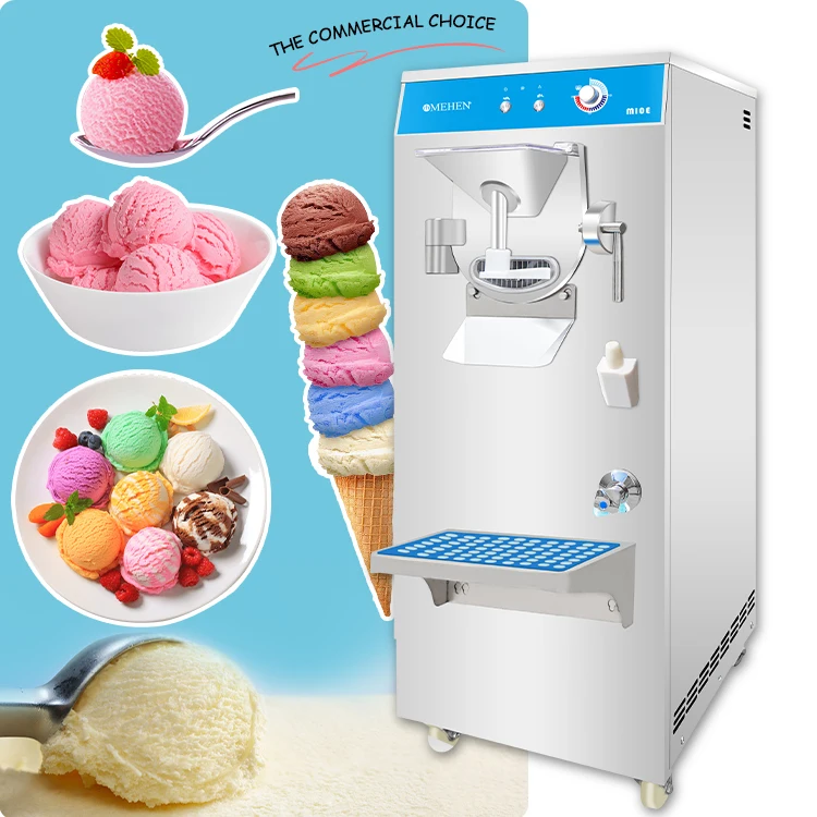 MEHEN M10E 20-40L/H European Standard Batch Freezer Frozen Ice Cream Ball Making Machine Gelato Hard Ice Cream Maker