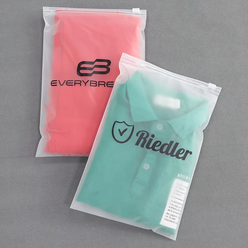 Free Shipping Clothes Bag Zipper Frosted Custom Plastic Clear Laminated for Other Underwear Packaging