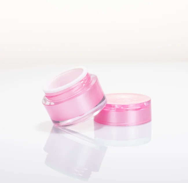 
Wholesale Cosmetic Packaging 10g 20g 30g Cosmetic plastic cream jar round skin care product jars with rose cap CYT19010-G2 