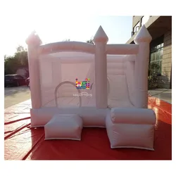10x10ft 3 in 1 Mini Bouncy Castle White Combo Bounce House Slide with Front Netting
