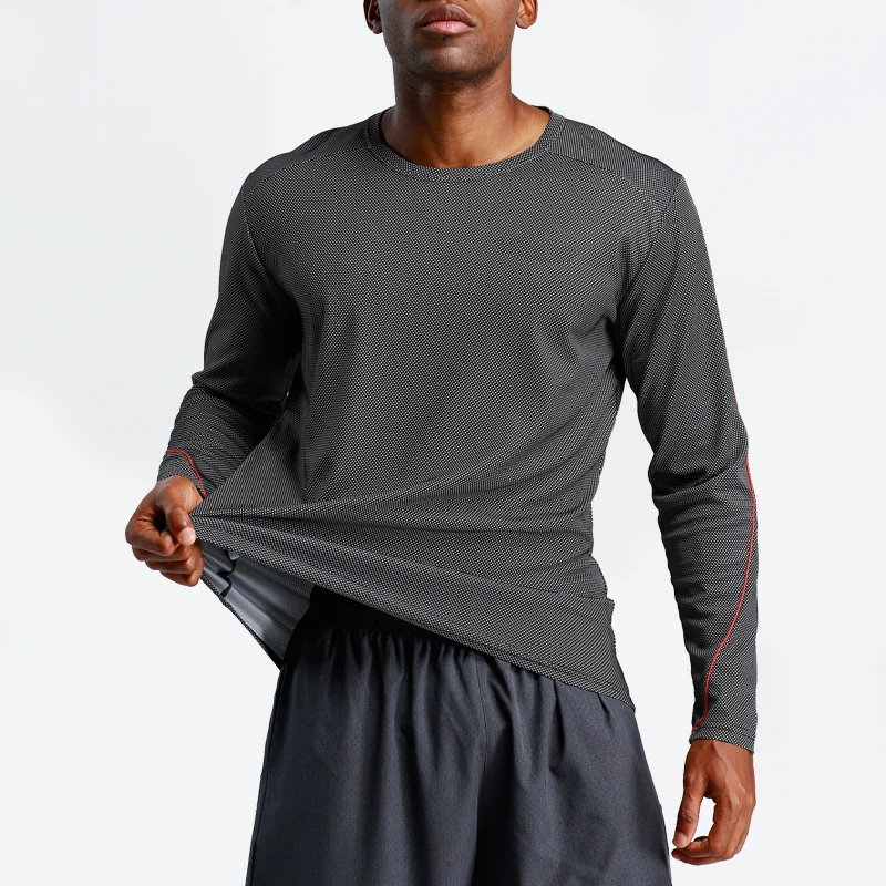 Одежда для тренировок с логотипом на заказ мужские спортивные футболки большого размера длинным рукавом фитнеса и бега