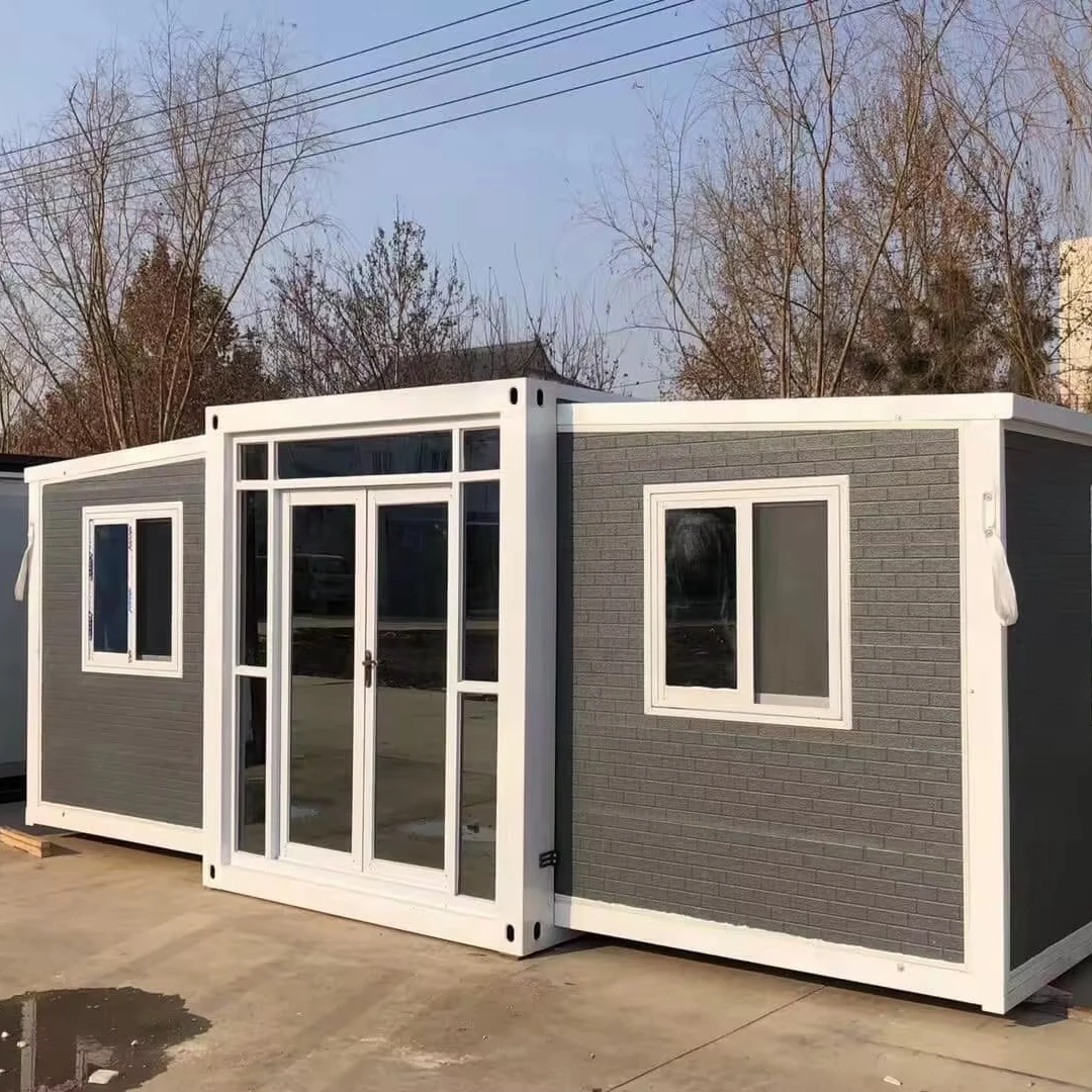 Luxury Expandable 40ft Container House 2 Bedroom 1 Bathroom Prefabricated Modular Office Home Steel Sandwich Panel 20ft 40ft