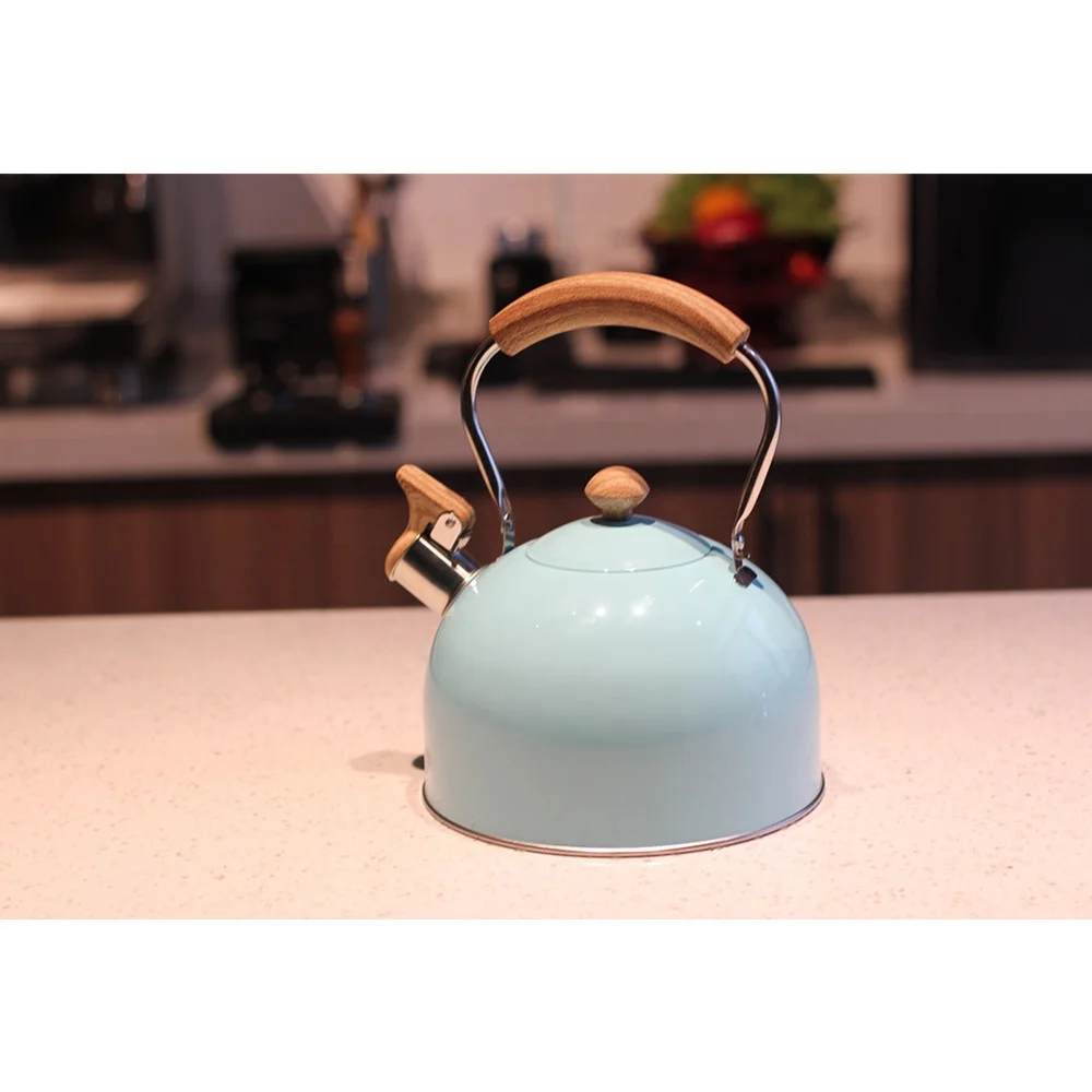2.5 QT / 80 OZ, Blue Teapot, Universal Base for Induction, Whistling Tea Kettle