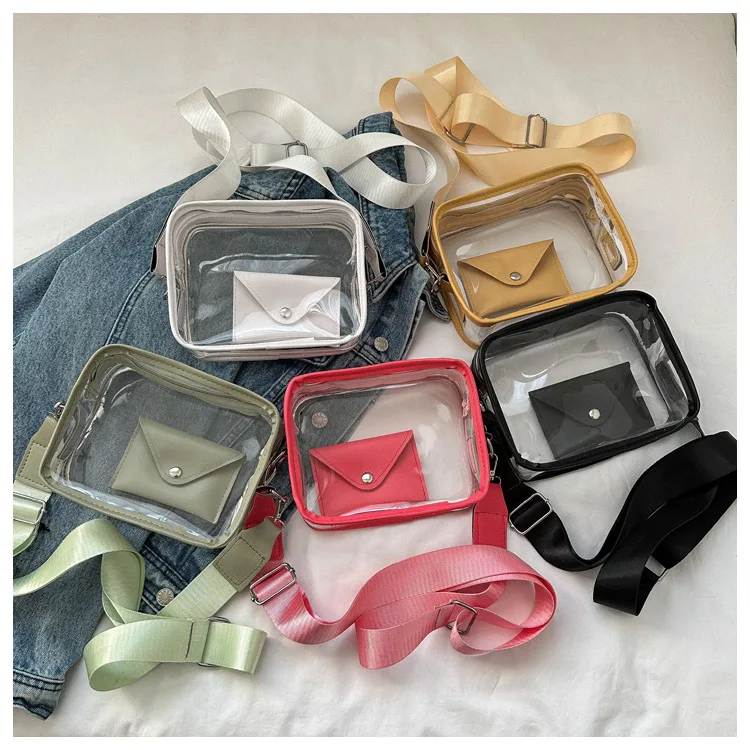 BESTELLA Brand Wholesale Custom High Quality Fashionable Crossbody Envelope Bag New Broadband Transparency Jelly Bag Dress Lady