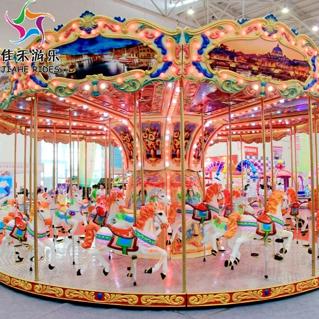 
Indoor and Outdoor Amusement Park Rides Fairground Merry Go Round Carousel for Sale 