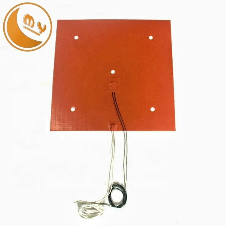 customized 220V/110V silicone rubber heater 300x300 heat bed 3d printer heating mat silicone rubber heater
