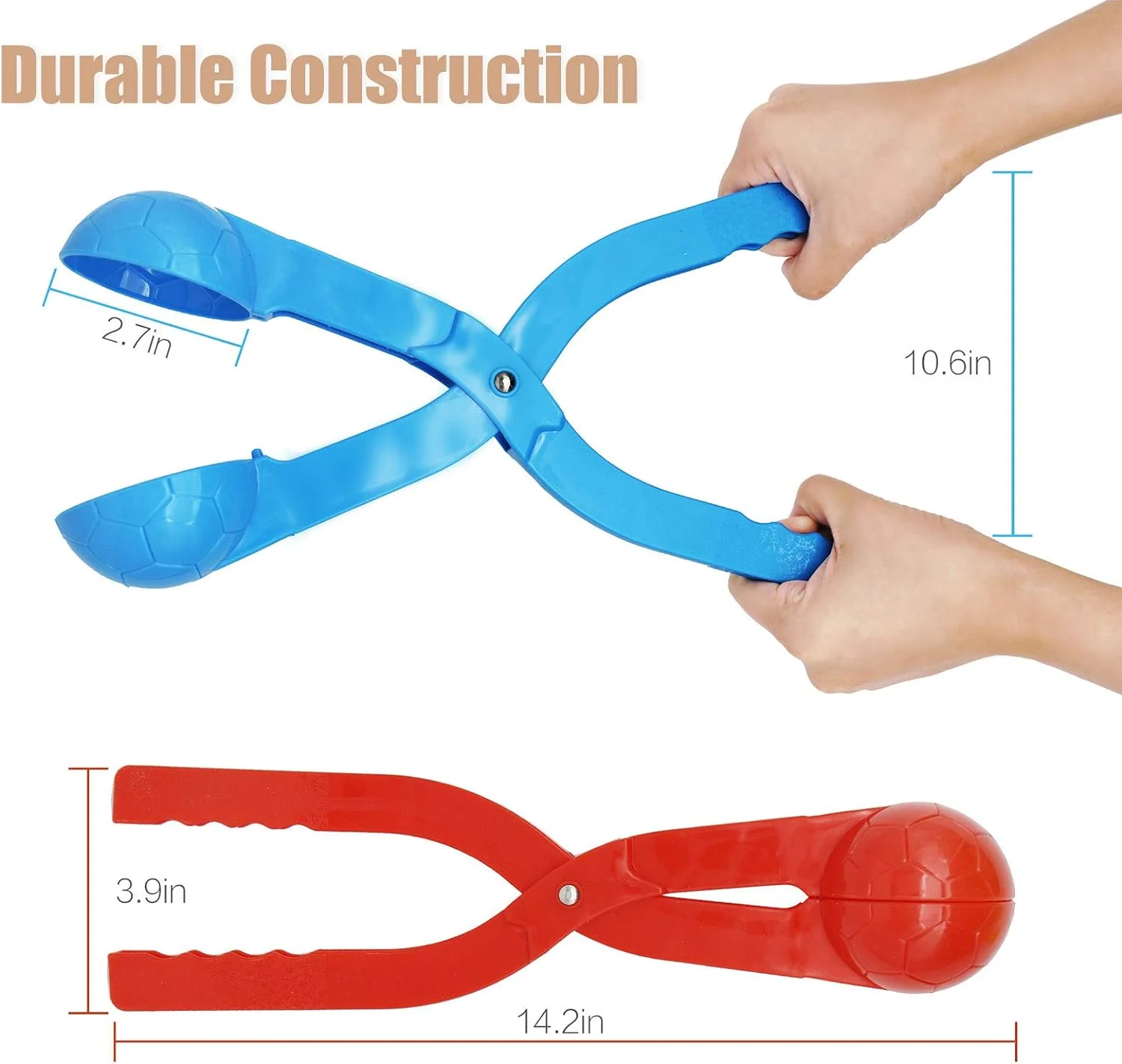 ET Snowball Maker Toy Winter Snow Sled Outdoor Snow Ball Makers Toys Kit for Kids Removable Snow Clip Toys for Boys Girls