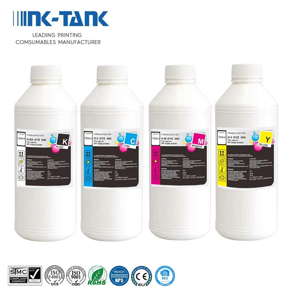 INK-TANK 250ml 500ml 1000ml High-End Universal Compatible Premium Color Refill Inkjet Dye Ink For HP 7740  Printer