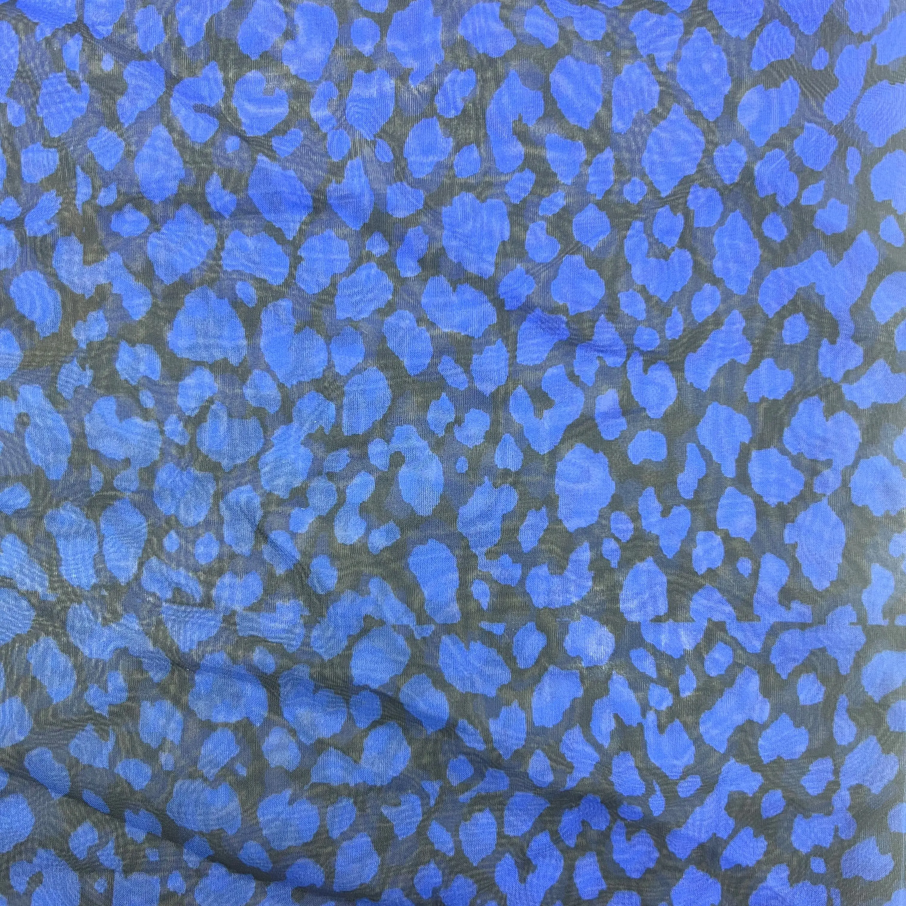 OEM&ODM best leopard digital print fabrics 50gsm 100% polyester printed tulle fabric chiffon fabrics