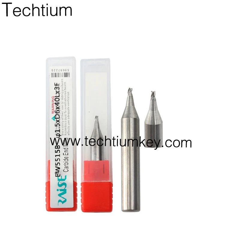 Miracle V8 X6 SEC-E9 CONDOR A7 milling cutter in carbide 1.5mmx6.0mmx40L for All automatic key cutter machine